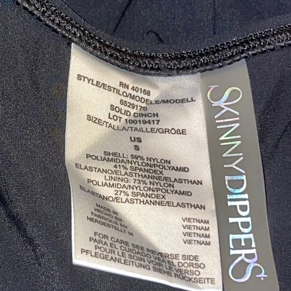 Skinny Dippers Womens Jelly Beans Cinch One-Piece black Small - Picture 7 of 7